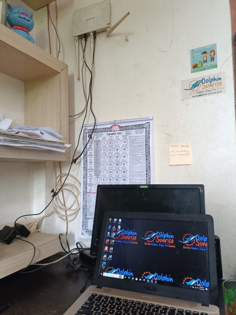office dolphin sunrise lovina